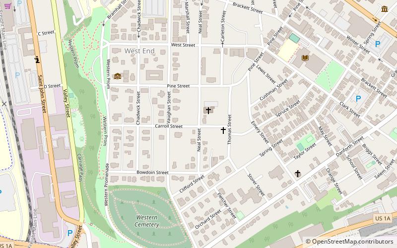 Western Promenade Historic District location map