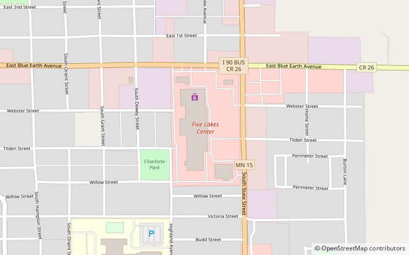 Five Lakes Center location map