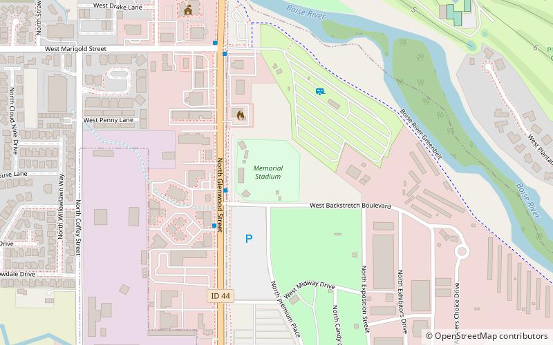memorial stadium garden city location map