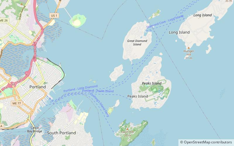 little diamond island portland location map