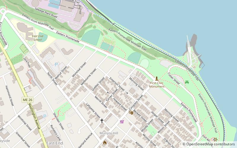 Eastern Promenade location map