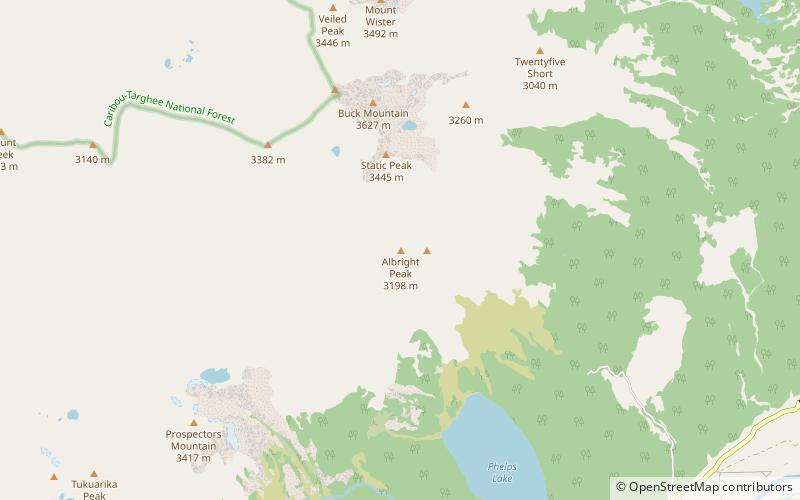 albright peak grand teton nationalpark location map
