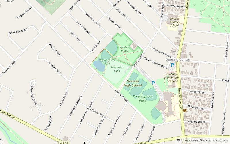 Memorial Stadium location map