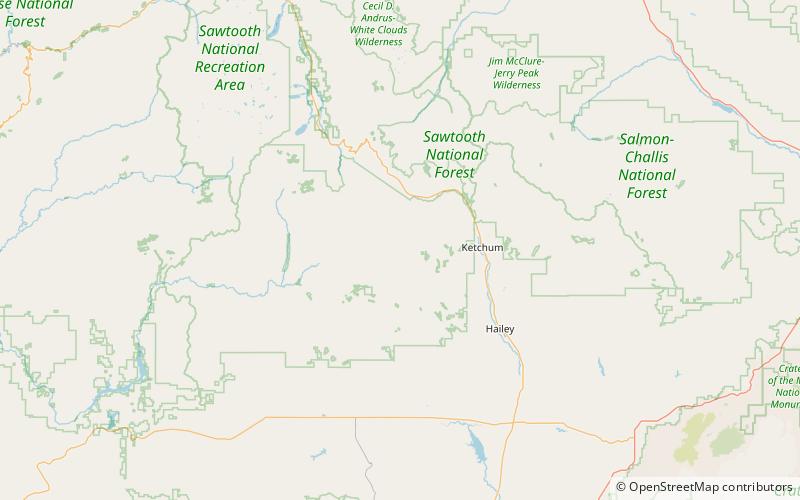 bear peak sawtooth national forest location map