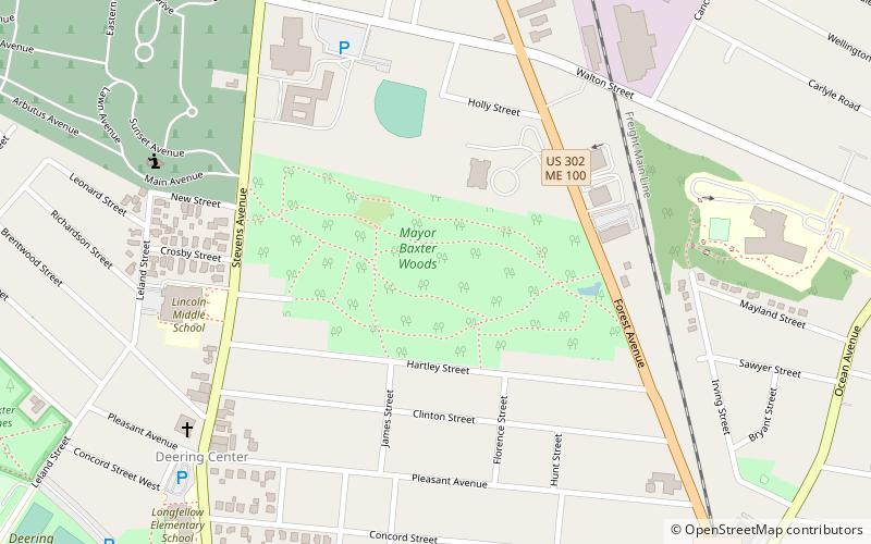 Baxter Woods location map