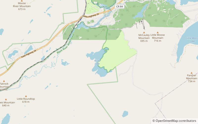 Nicks Lake location map