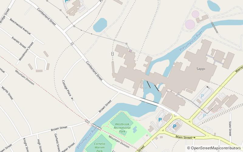 S. D. Warren Paper Mill location map