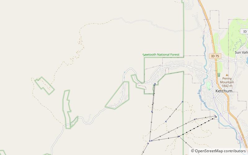 penny lake foret nationale de sawtooth location map