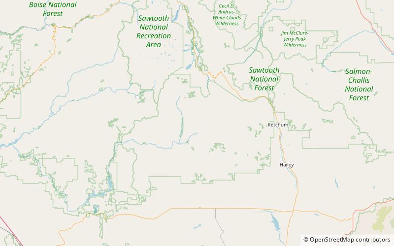 skillern peak sawtooth national forest location map