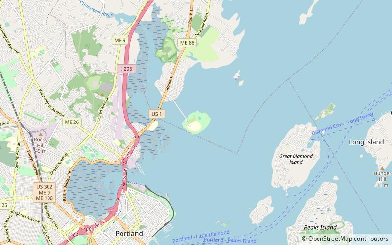 Mackworth Island location map