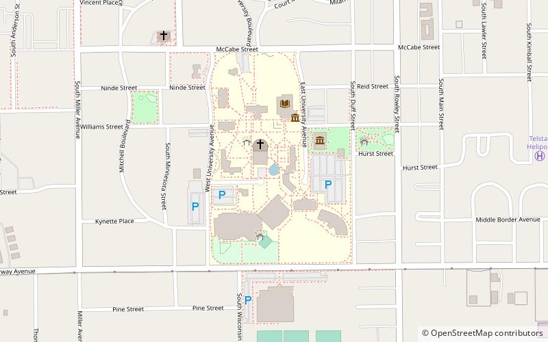 Dakota Wesleyan University location map
