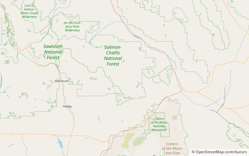 smiley mountain foret nationale de salmon challis location map