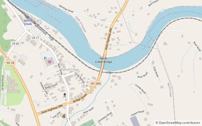 North Creek Bridge location map