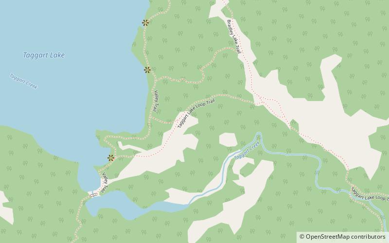 taggart lake trail parque nacional de grand teton location map