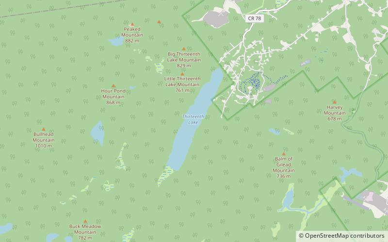 Thirteenth Lake location map