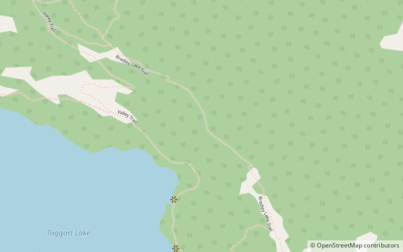 bradley lake trail park narodowy grand teton location map