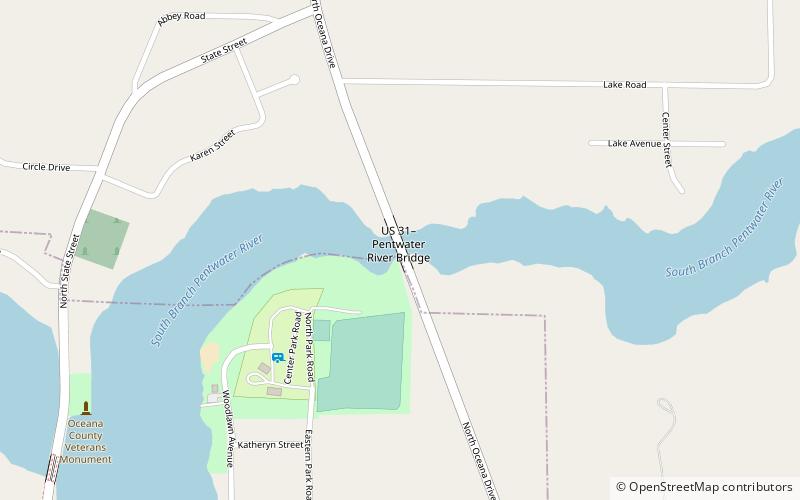 US 31–Pentwater River Bridge location map
