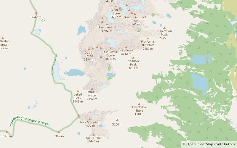 shoshoko falls grand teton national park location map