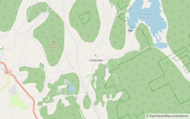 chittenden foret nationale de green mountain location map