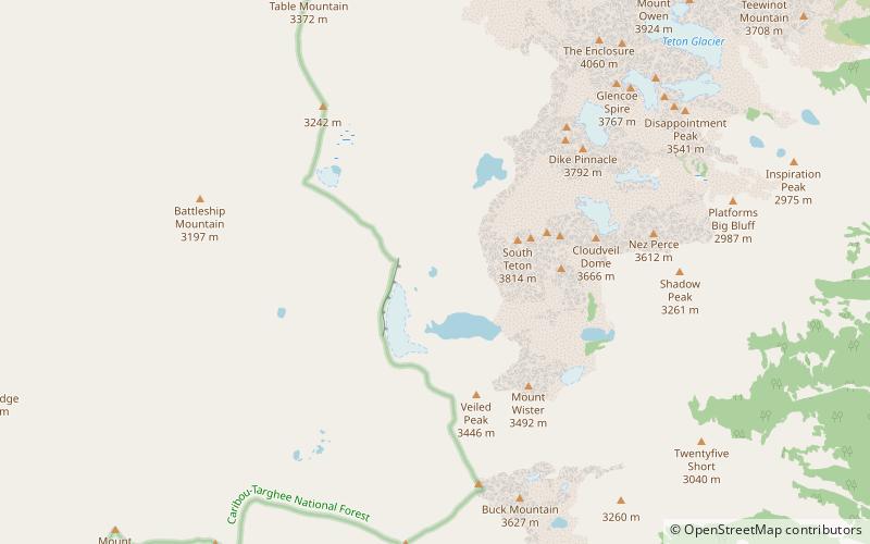 kit lake park narodowy grand teton location map
