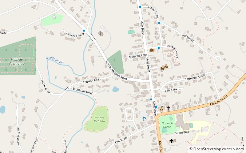 Norwich Village Historic District location map