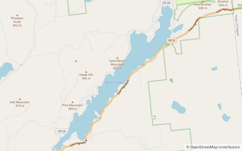 Brant Lake location map