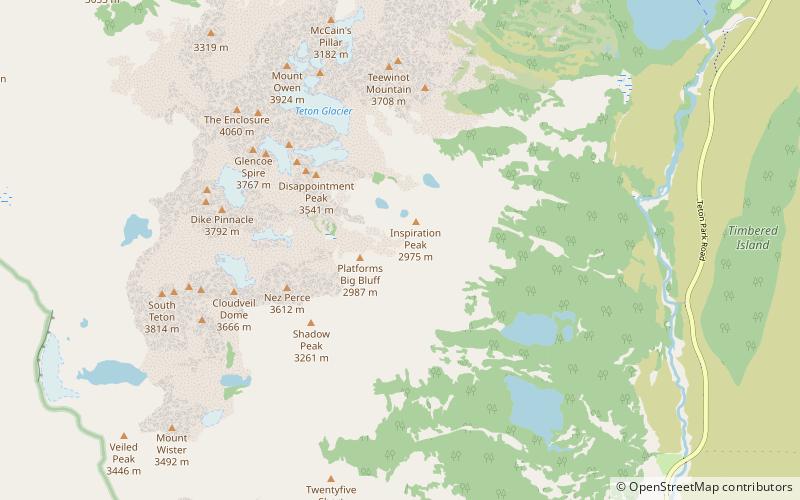 cleft falls parque nacional de grand teton location map