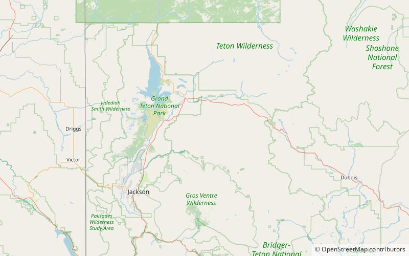mount leidy bridger teton national forest location map