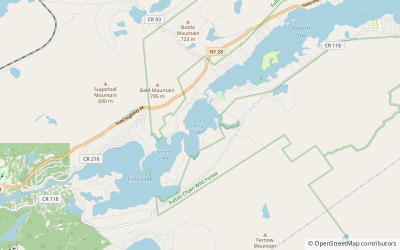third lake adirondack park location map