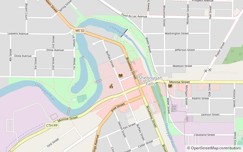 Sheboygan Falls Memorial Library location map