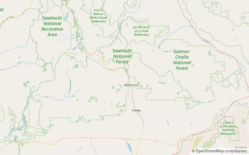 griffin butte foret nationale de sawtooth location map