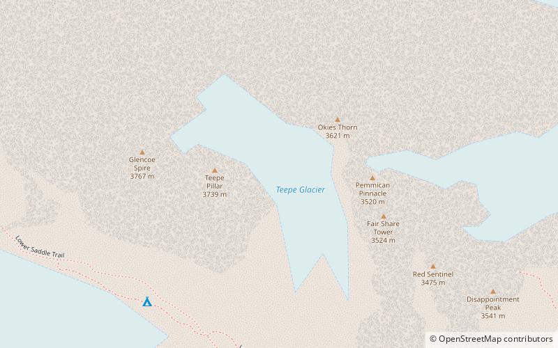 teepe glacier park narodowy grand teton location map