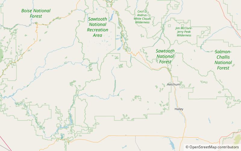 paradise peak sawtooth national forest location map