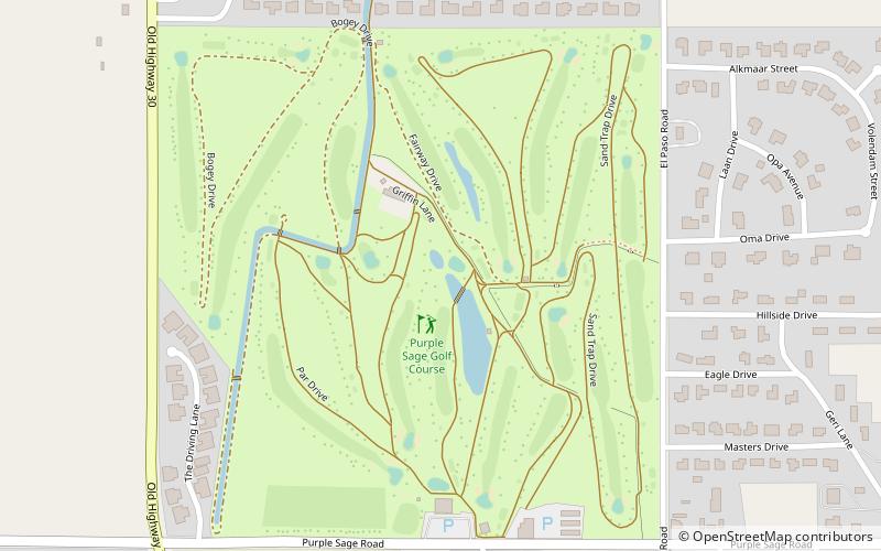 Purple Sage Golf Course location map