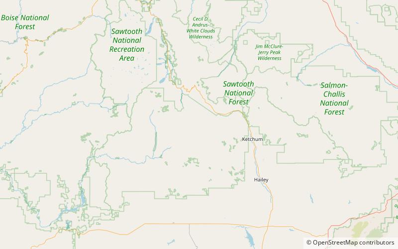 smoky lake sawtooth national forest location map