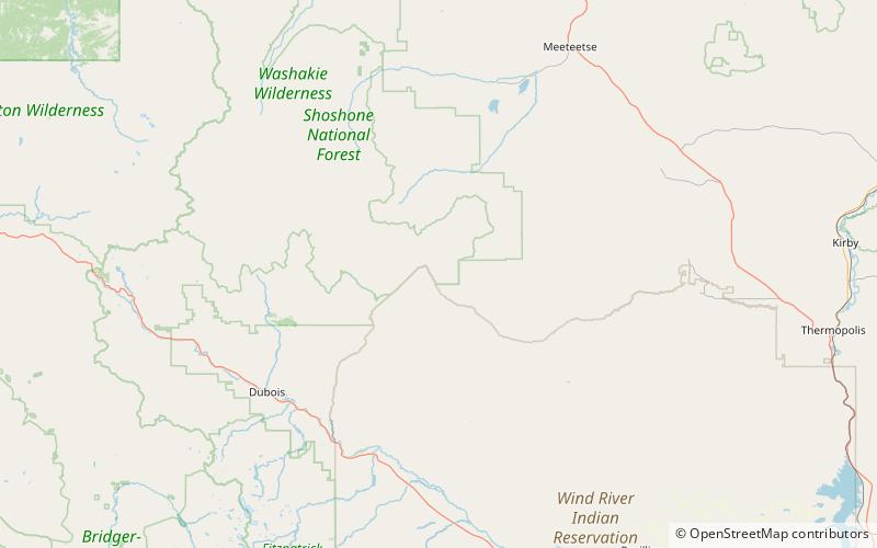 washakie needles washakie wilderness location map