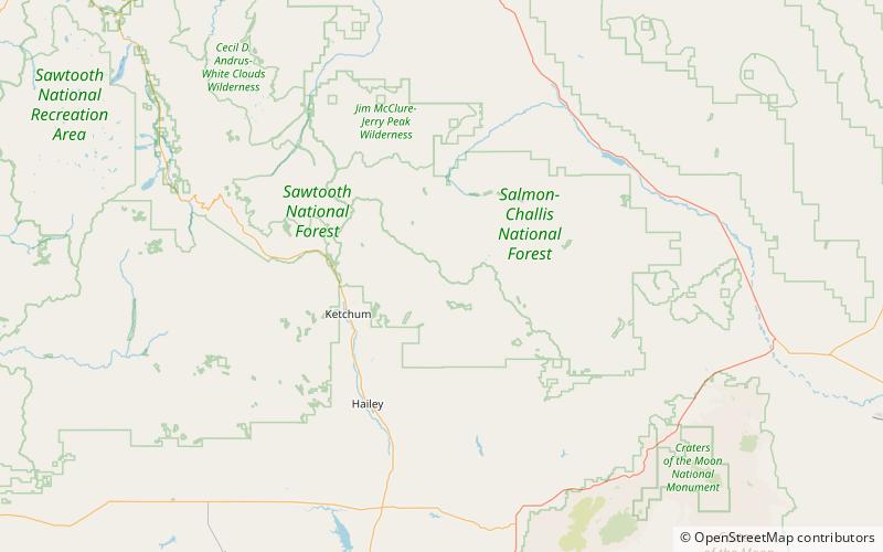 Hyndman Peak location map
