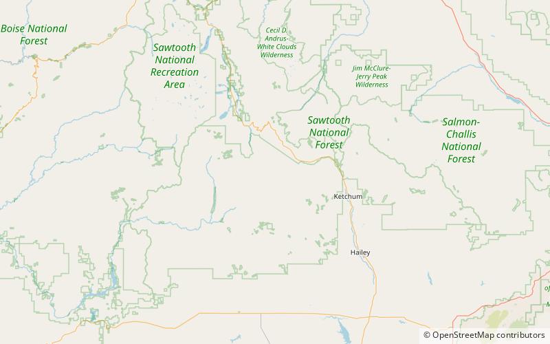 upper norton lake sawtooth national forest location map