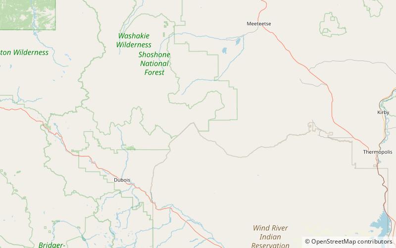 dome mountain washakie wilderness location map