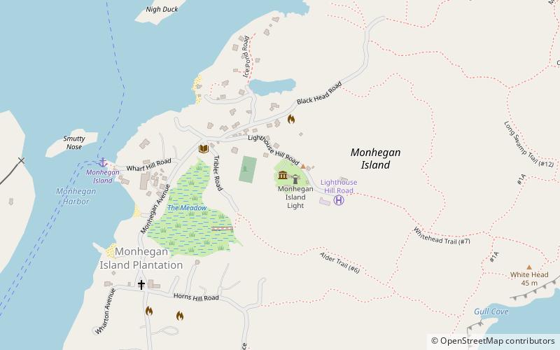 Monhegan Island Light location map