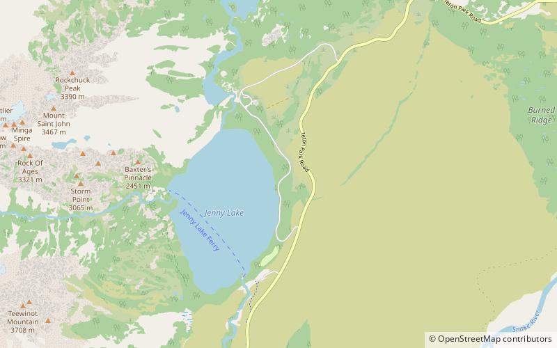 Jenny Lake Trail location map