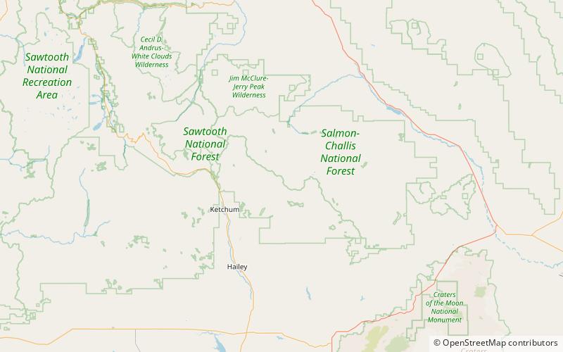 devils bedstead east foret nationale de salmon challis location map