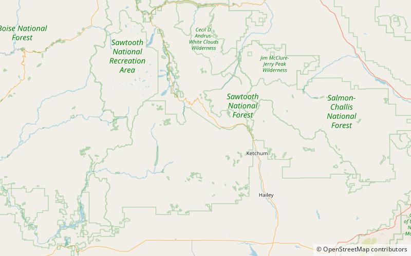 mill lake sawtooth national forest location map