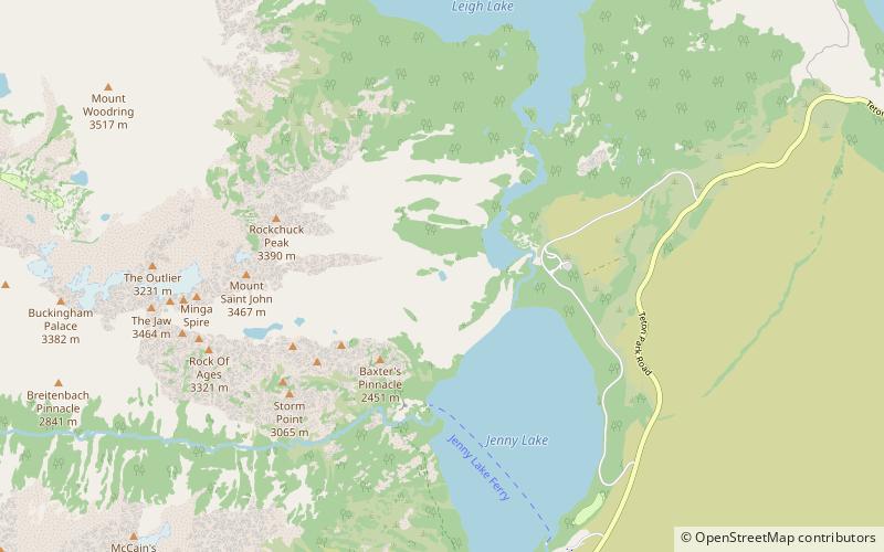 laurel lake parque nacional de grand teton location map