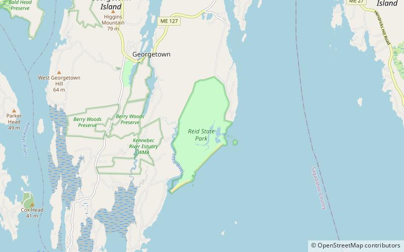 Reid State Park location map