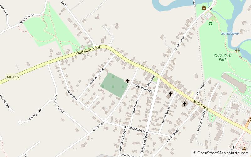 North Yarmouth and Freeport Baptist Meetinghouse location map