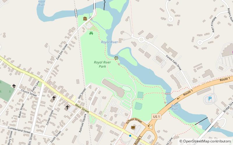royal river park yarmouth location map