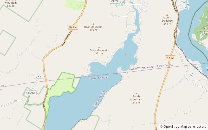 crandall marine railway ticonderoga location map