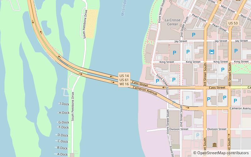 Mississippi River Bridge location map