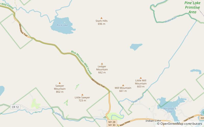 Ledger Mountain location map